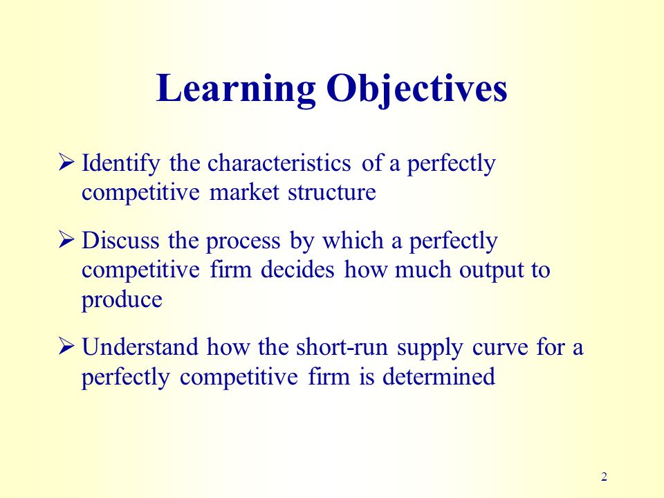 What does a perfectly competitive market consist of?